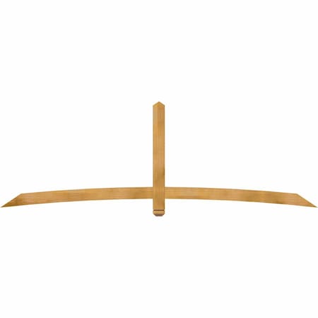 Ekena Millwork Bellingham Rough Sawn Timber Gable Bracket, Western Red Cedar, 108"W x 36"H x 2"D x 4"F, 8/12 Pitch GBW108X36X0204BEL00RWR